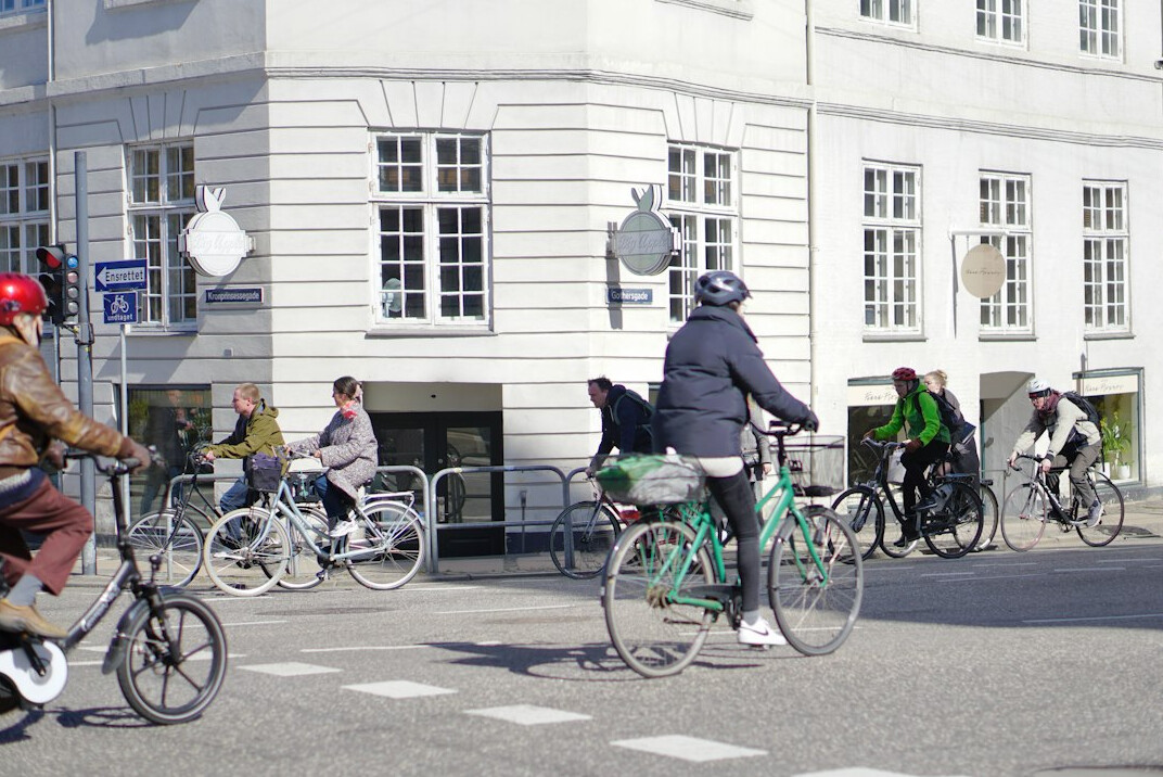 people biking in copenhagen